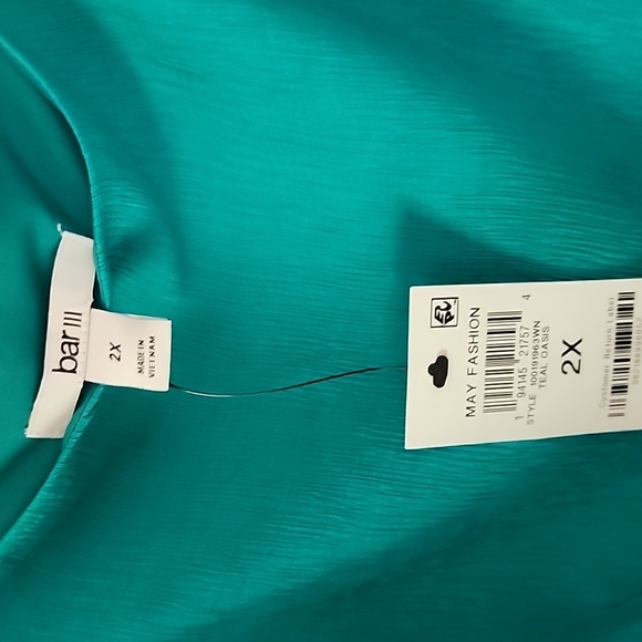 Turquoise Ruffle Mini Dress - Picture 3 of 3